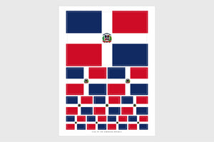 Dominican Republic Flag Stickers