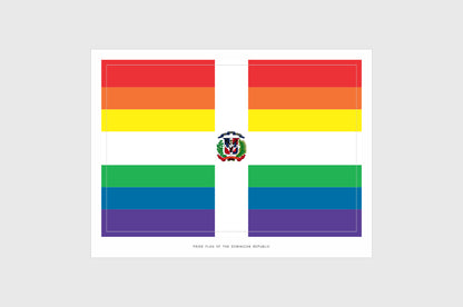 Dominican Republic LGBTQ Pride Flag Stickers