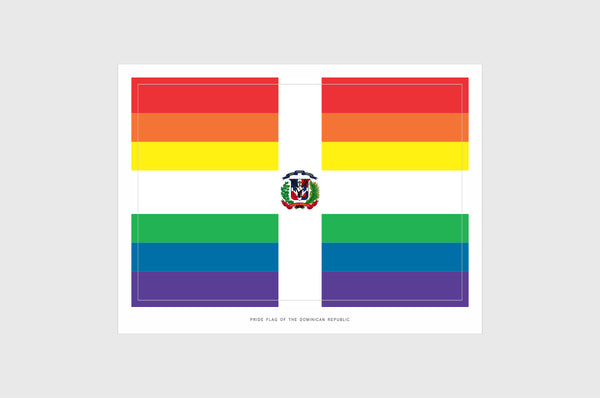 Dominican Republic LGBTQ Pride Flag Stickers