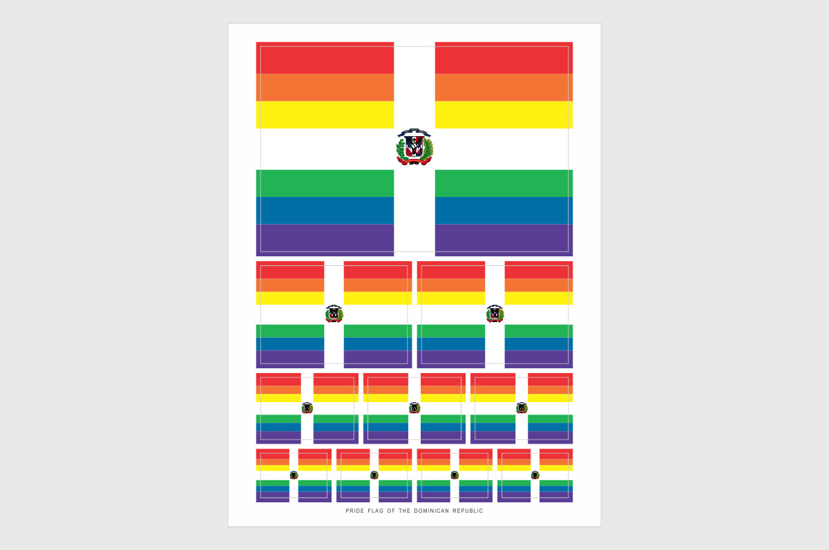 Dominican Republic LGBTQ Pride Flag Stickers