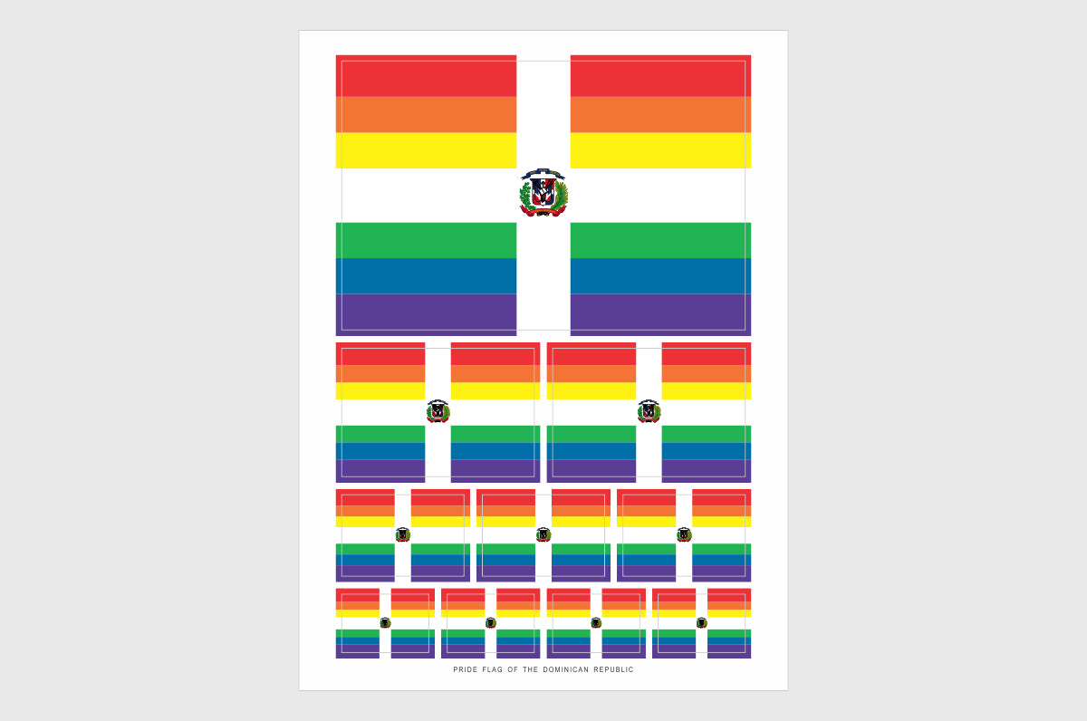 Dominican Republic LGBTQ Pride Flag Stickers