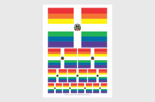 Dominican Republic LGBTQ Pride Flag Stickers