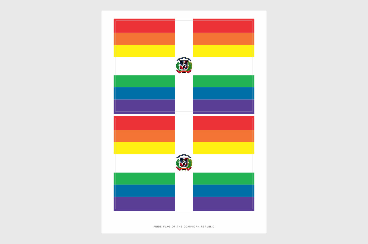 Dominican Republic LGBTQ Pride Flag Stickers