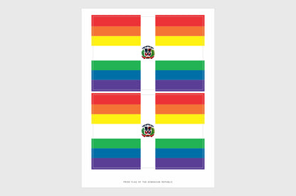 Dominican Republic LGBTQ Pride Flag Stickers