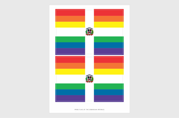 Dominican Republic LGBTQ Pride Flag Stickers