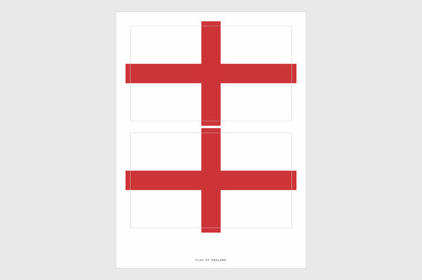 England Flag Sticker, Weatherproof, Vinyl, English Flag Stickers