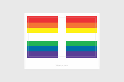 England LGBTQ Pride Flag Stickers