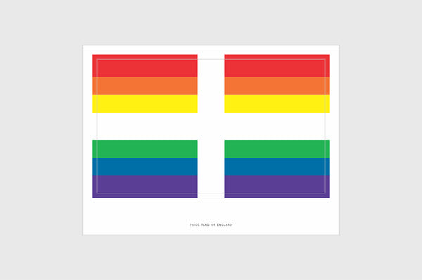 England LGBTQ Pride Flag Stickers