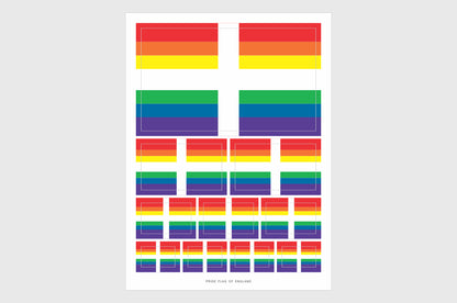 England LGBTQ Pride Flag Stickers