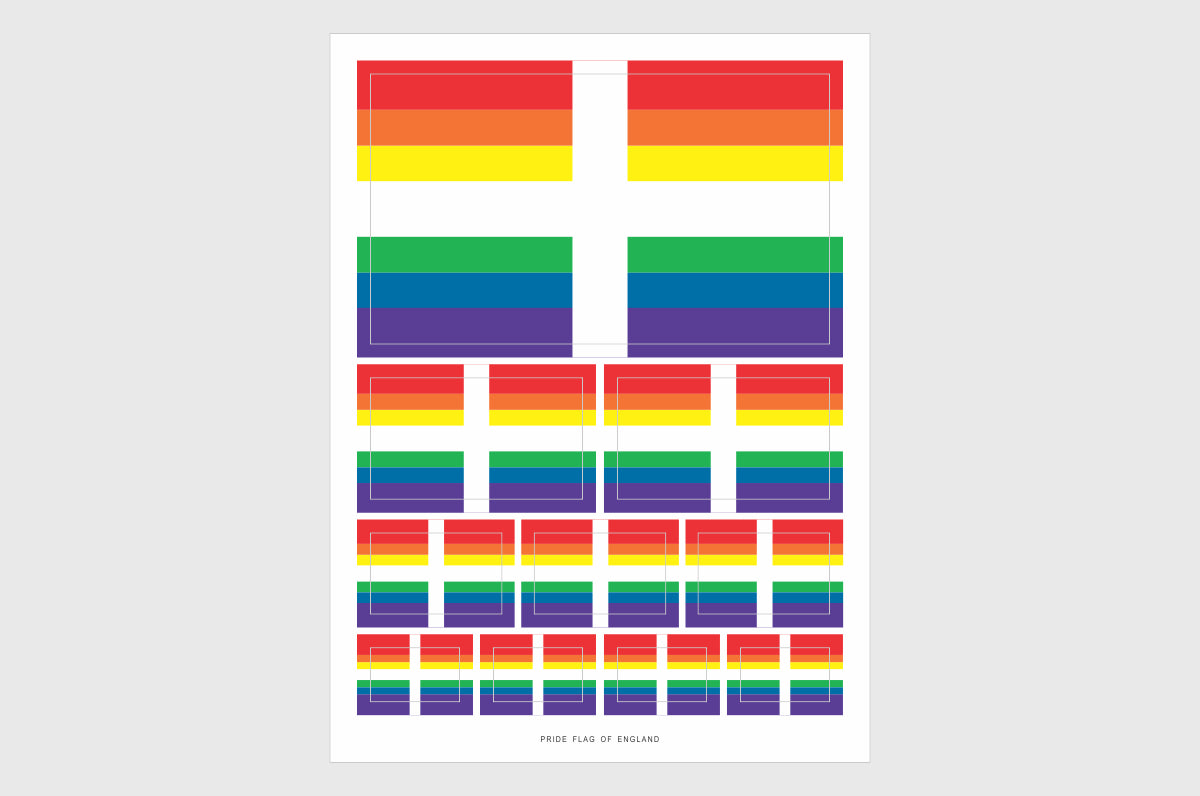 England LGBTQ Pride Flag Stickers