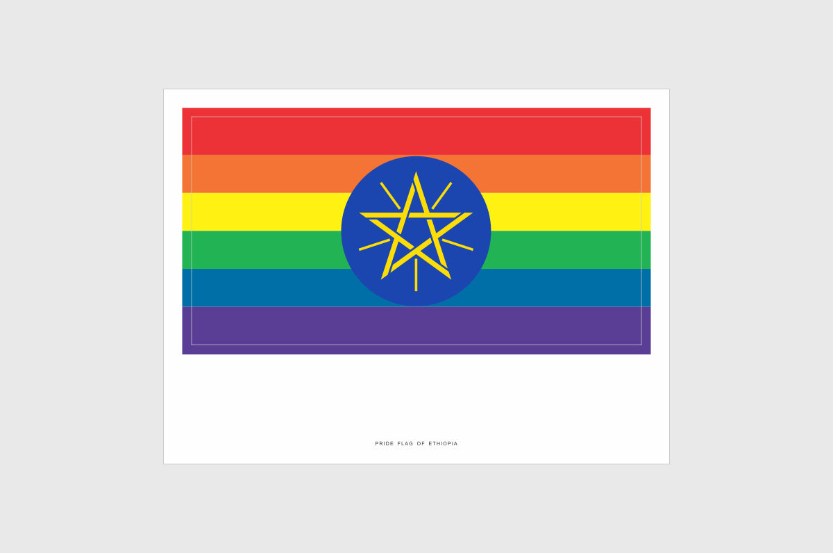 Ethiopia LGBTQ Pride Flag Stickers