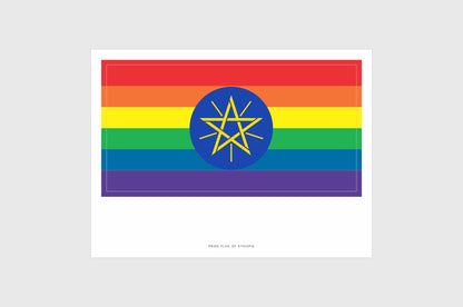 Ethiopia LGBTQ Pride Flag Stickers