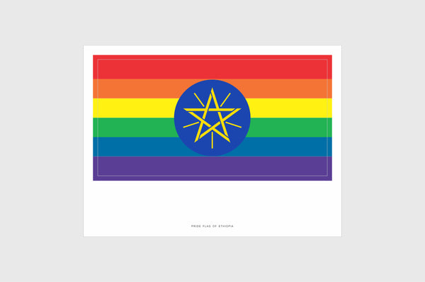 Ethiopia LGBTQ Pride Flag Stickers