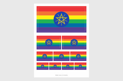 Ethiopia LGBTQ Pride Flag Stickers