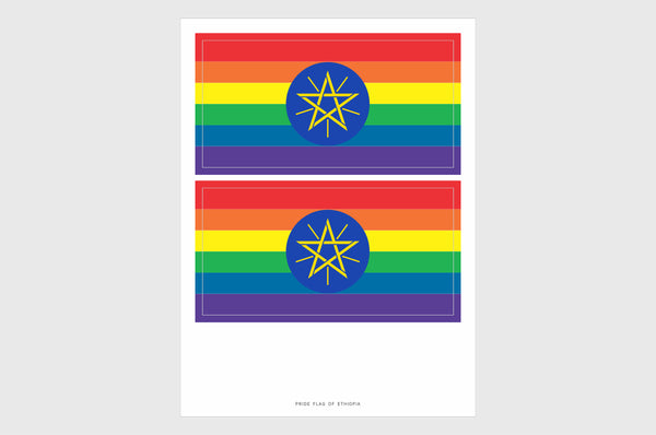 Ethiopia LGBTQ Pride Flag Stickers