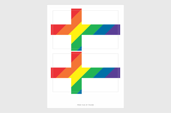 Finland LGBTQ Pride Flag Stickers