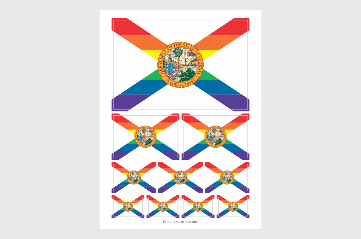 Florida LGBTQ Pride Flag Stickers