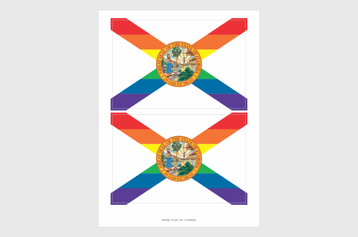 Florida LGBTQ Pride Flag Stickers