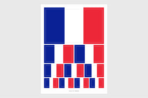 France Flag Sticker, Weatherproof, Vinyl, French Flag Stickers