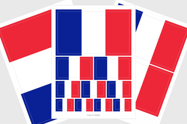 France Flag Sticker, Weatherproof, Vinyl, French Flag Stickers