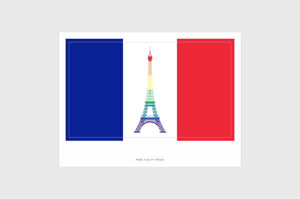 France LGBTQ Pride Flag Stickers