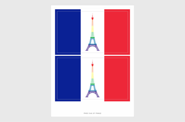 France LGBTQ Pride Flag Stickers