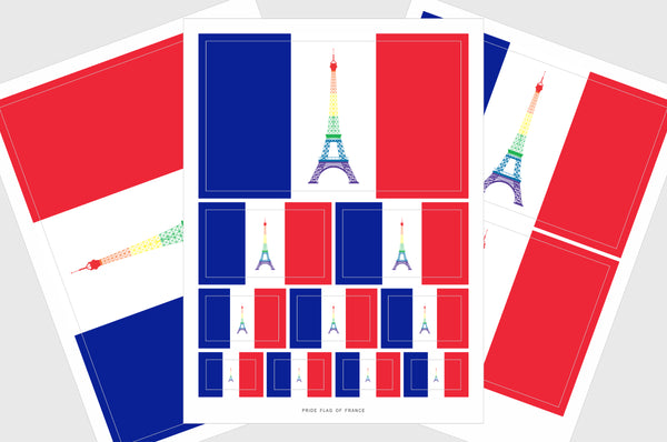 France LGBTQ Pride Flag Stickers