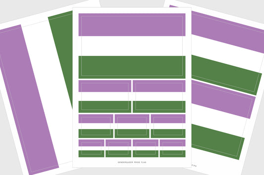 Genderqueer Flag Stickers