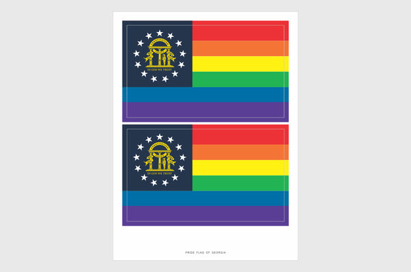 Georgia LGBTQ Pride Flag Stickers