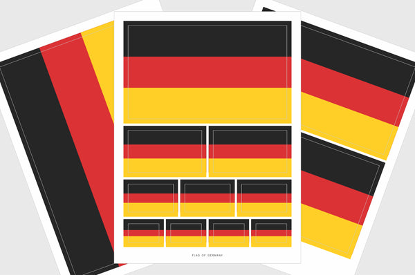 Germany Flag Sticker, Weatherproof Vinyl German Flag Stickers