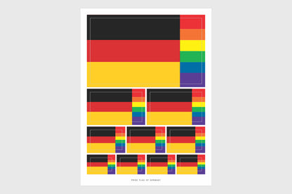 Germany LGBTQ Pride Flag Stickers