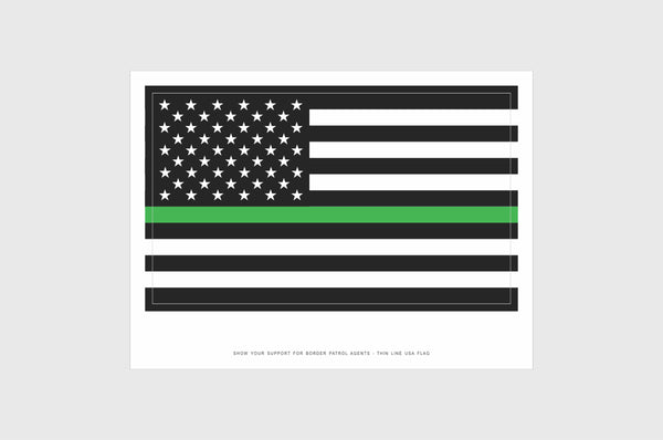 United States, USA Thin Green Line Flag Stickers