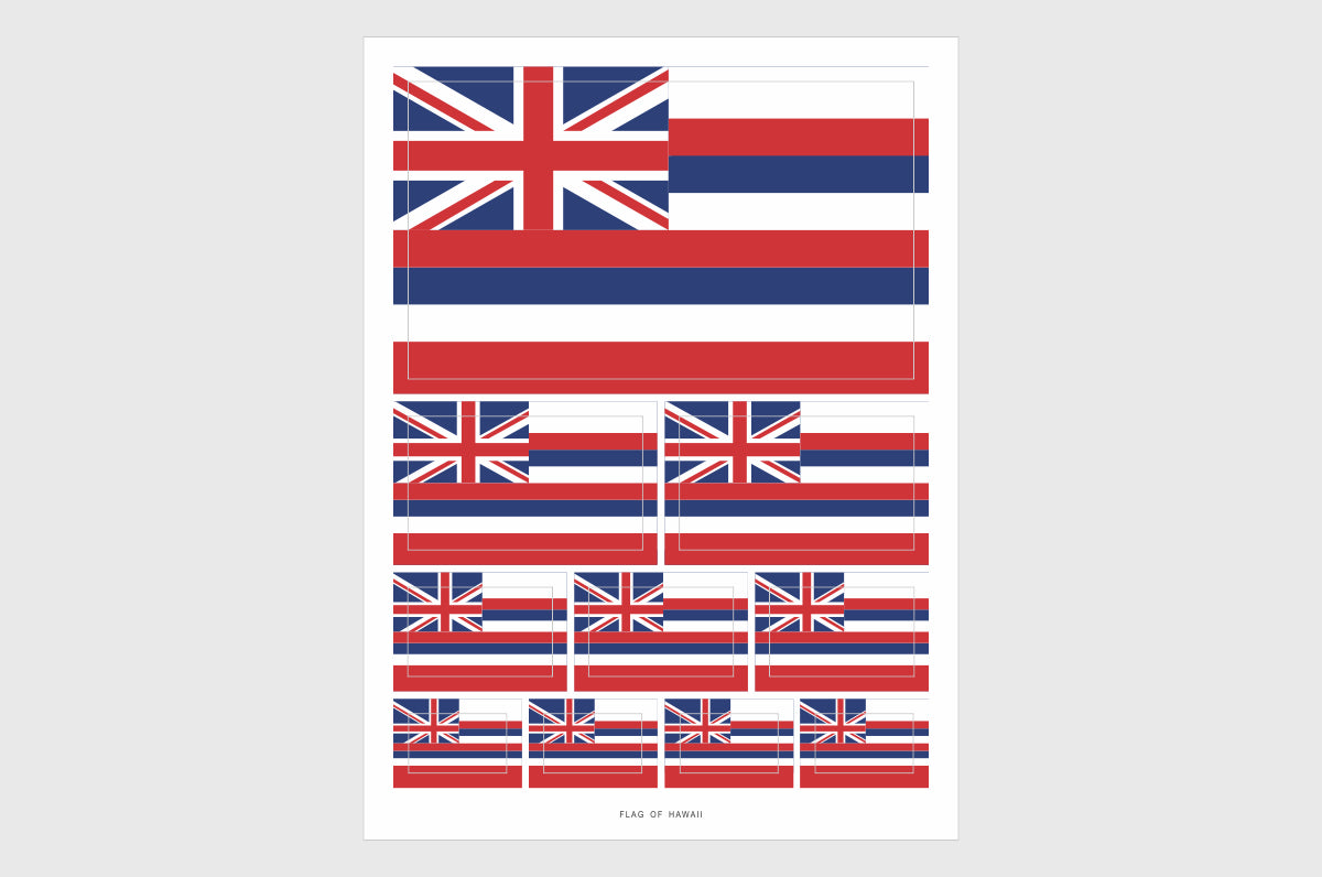 Hawaii Flag Sticker, Weatherproof Vinyl Hawaii Flag Stickers
