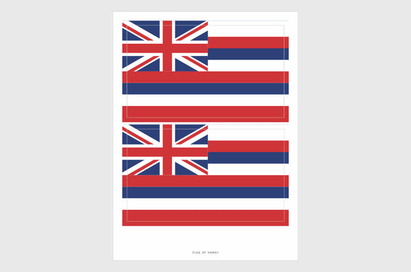 Hawaii Flag Sticker, Weatherproof Vinyl Hawaii Flag Stickers