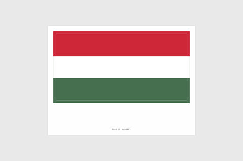 Hungary Flag Sticker, Weatherproof Vinyl Hungarian Flag Stickers