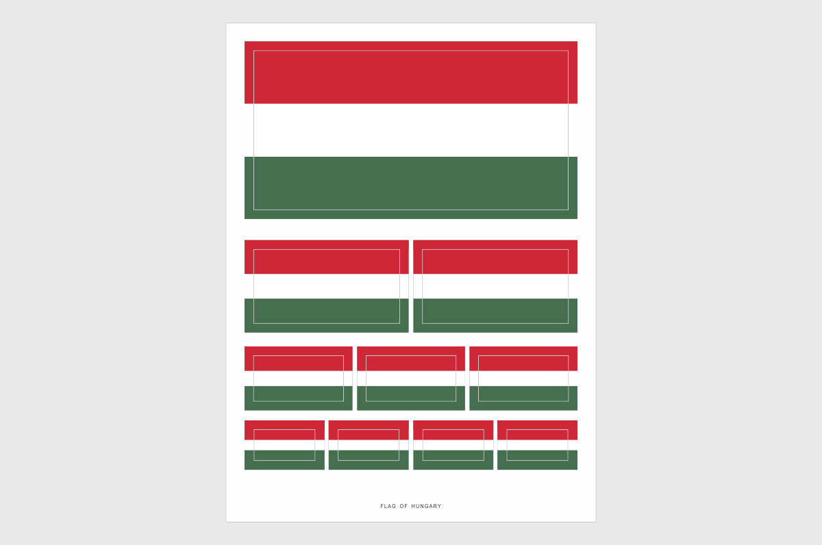 Hungary Flag Sticker, Weatherproof Vinyl Hungarian Flag Stickers