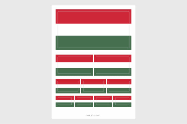 Hungary Flag Sticker, Weatherproof Vinyl Hungarian Flag Stickers