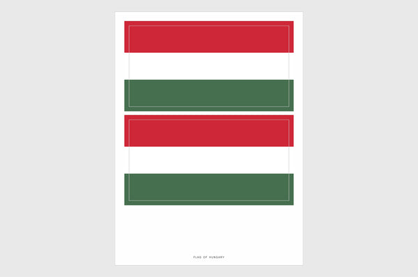 Hungary Flag Sticker, Weatherproof Vinyl Hungarian Flag Stickers
