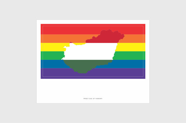 Hungary LGBTQ Pride Flag Stickers