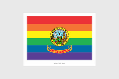 Idaho LGBTQ Pride Flag Stickers