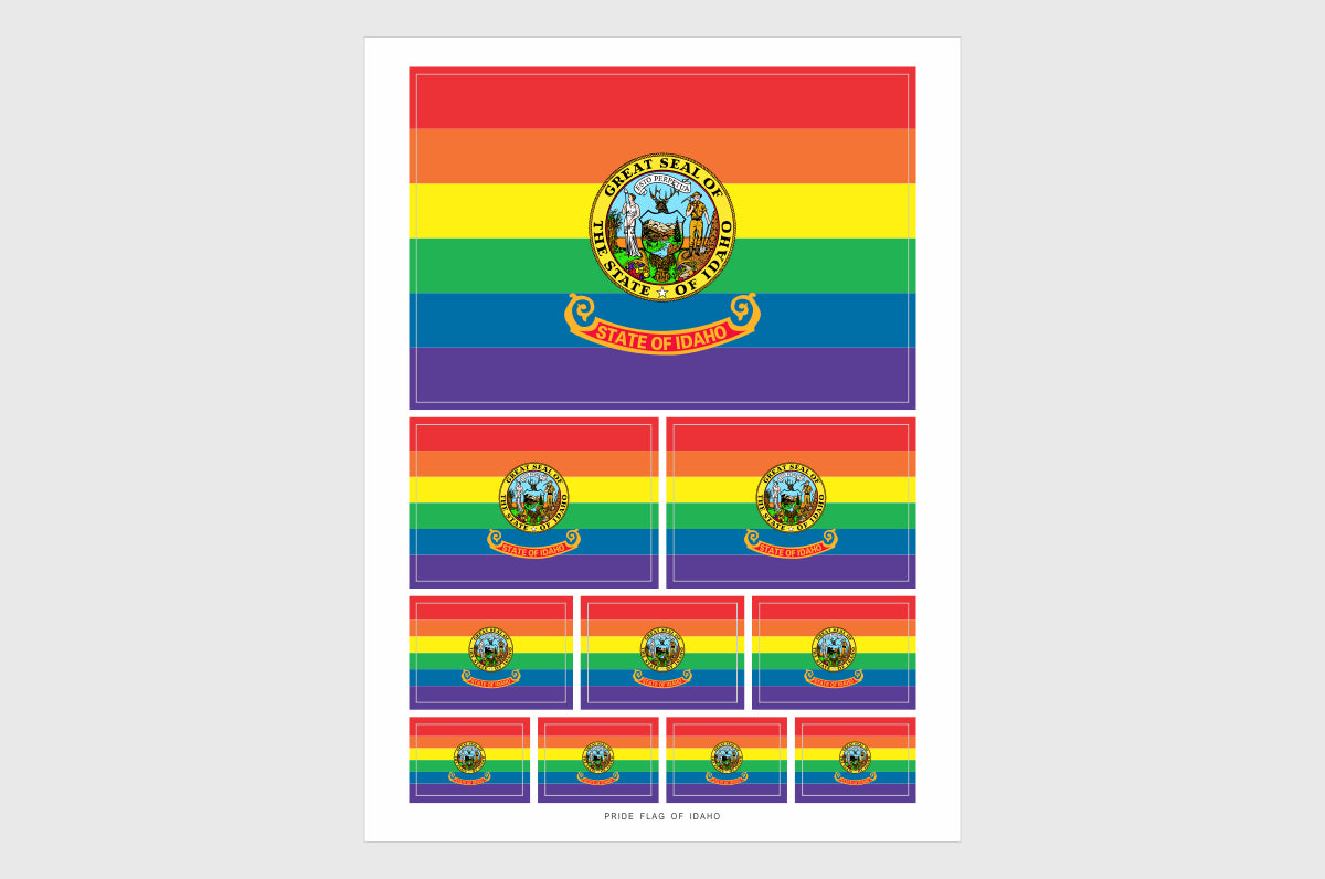 Idaho LGBTQ Pride Flag Stickers
