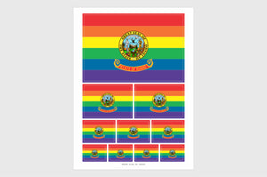 Idaho LGBTQ Pride Flag Stickers