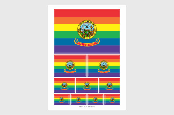 Idaho LGBTQ Pride Flag Stickers