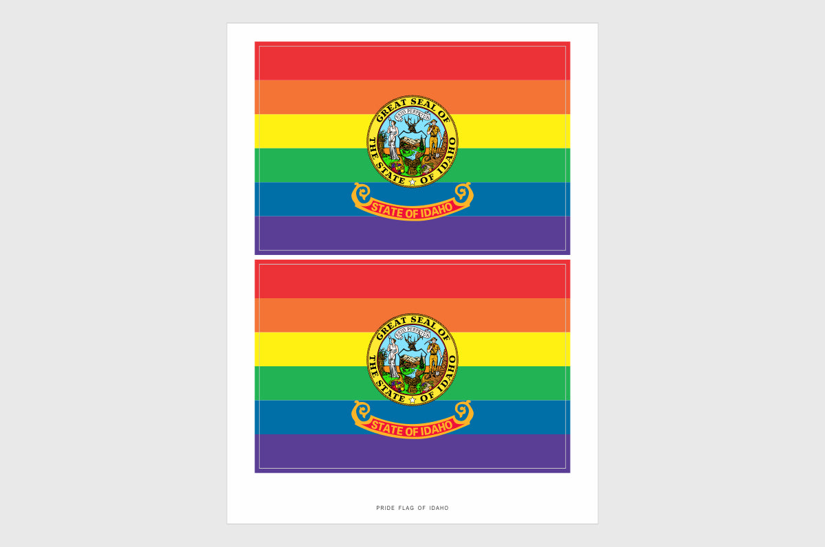 Idaho LGBTQ Pride Flag Stickers