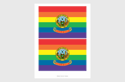 Idaho LGBTQ Pride Flag Stickers