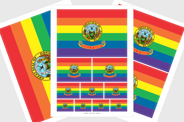 Idaho LGBTQ Pride Flag Stickers