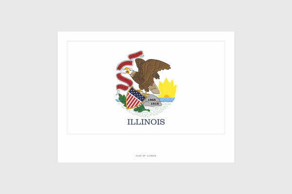 Illinois Flag Stickers