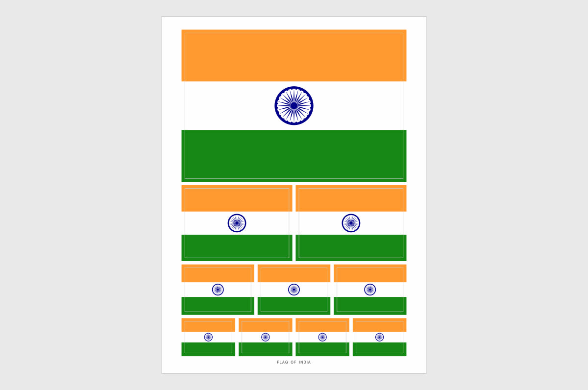 India Flag Sticker, Weatherproof Vinyl Indian Flag Stickers