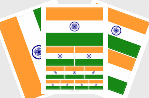 India Flag Sticker, Weatherproof Vinyl Indian Flag Stickers