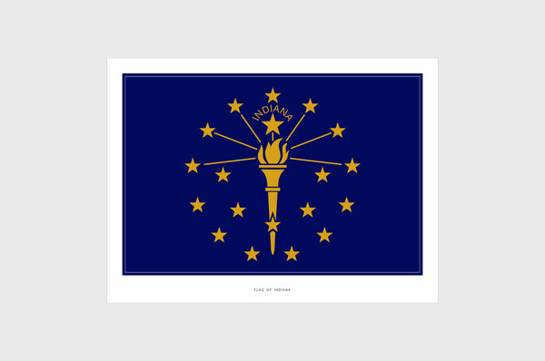 Indiana Flag Stickers